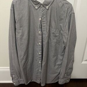 Rye Black and White Gingham Button Down Long-Sleeves Shirt Sz XL